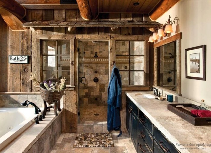 Cabin bathroom decor ideas