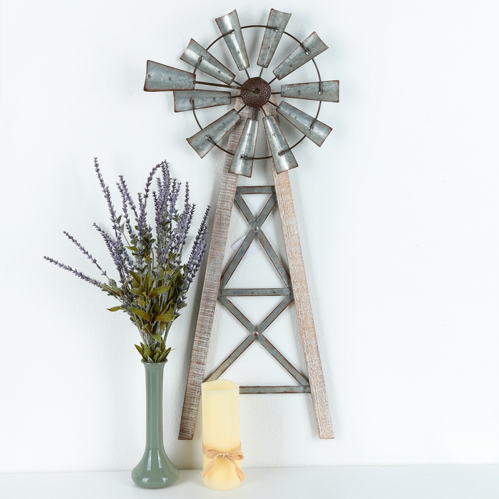 Windmill metal wall decor