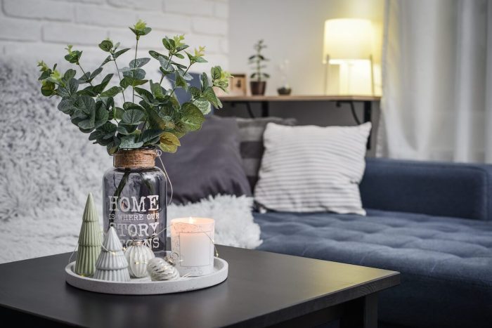 Living room table top decor