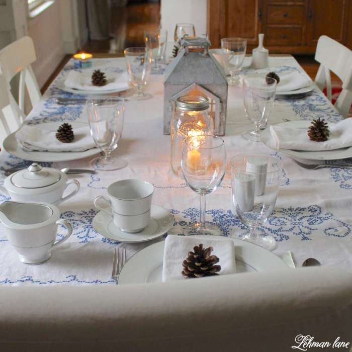 Winter table decor ideas