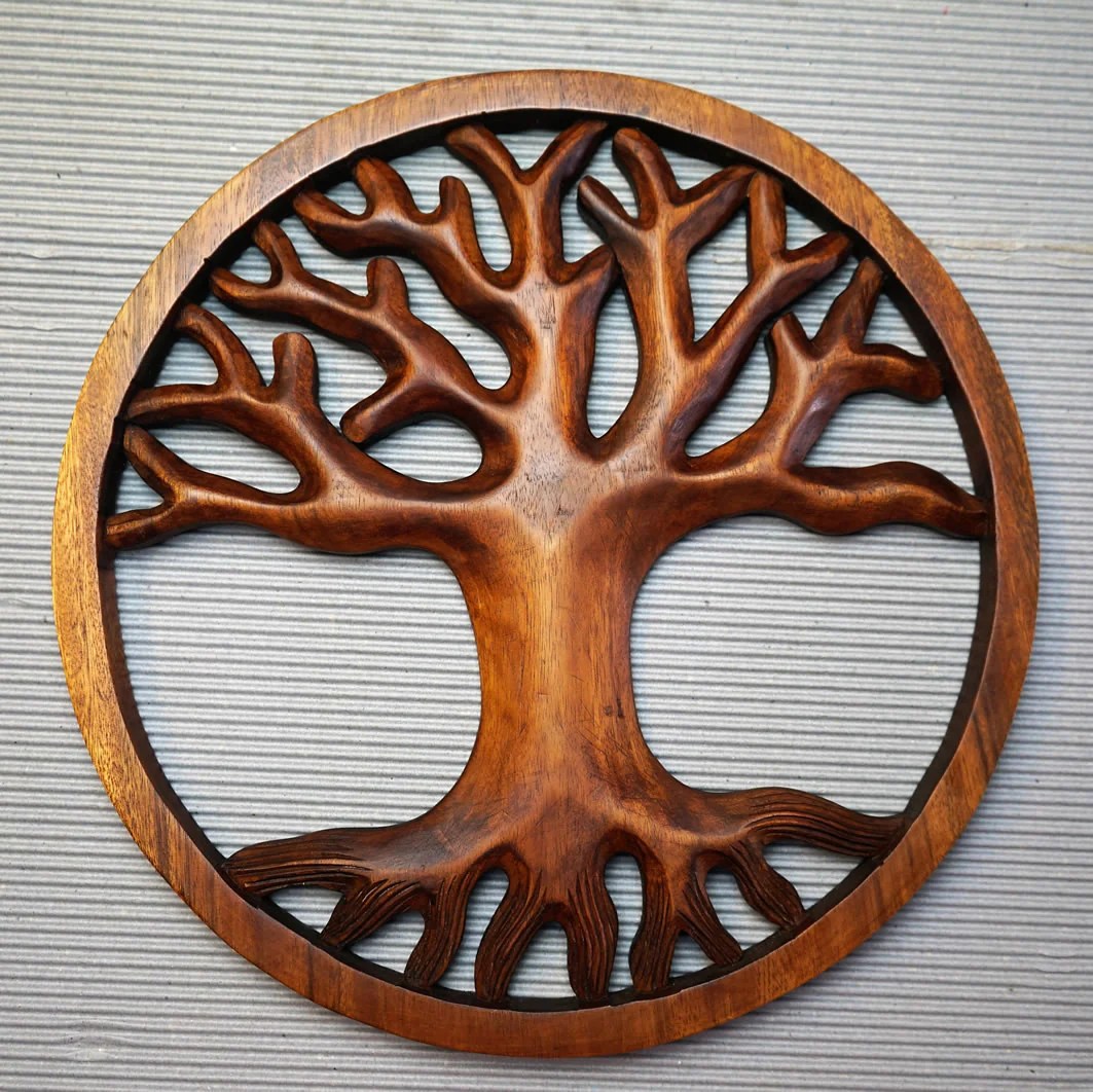 Wooden tree wall decor