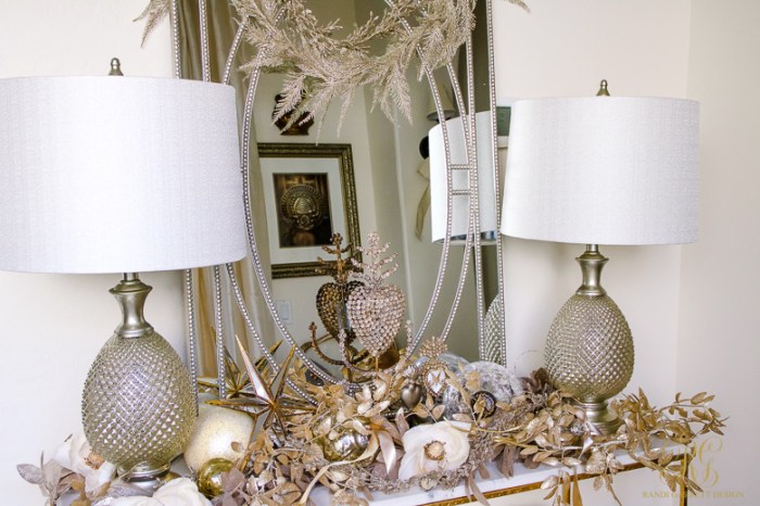 Christmas decor entry table