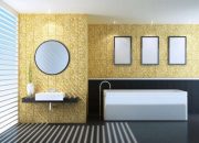 Bathroom wall decor gold