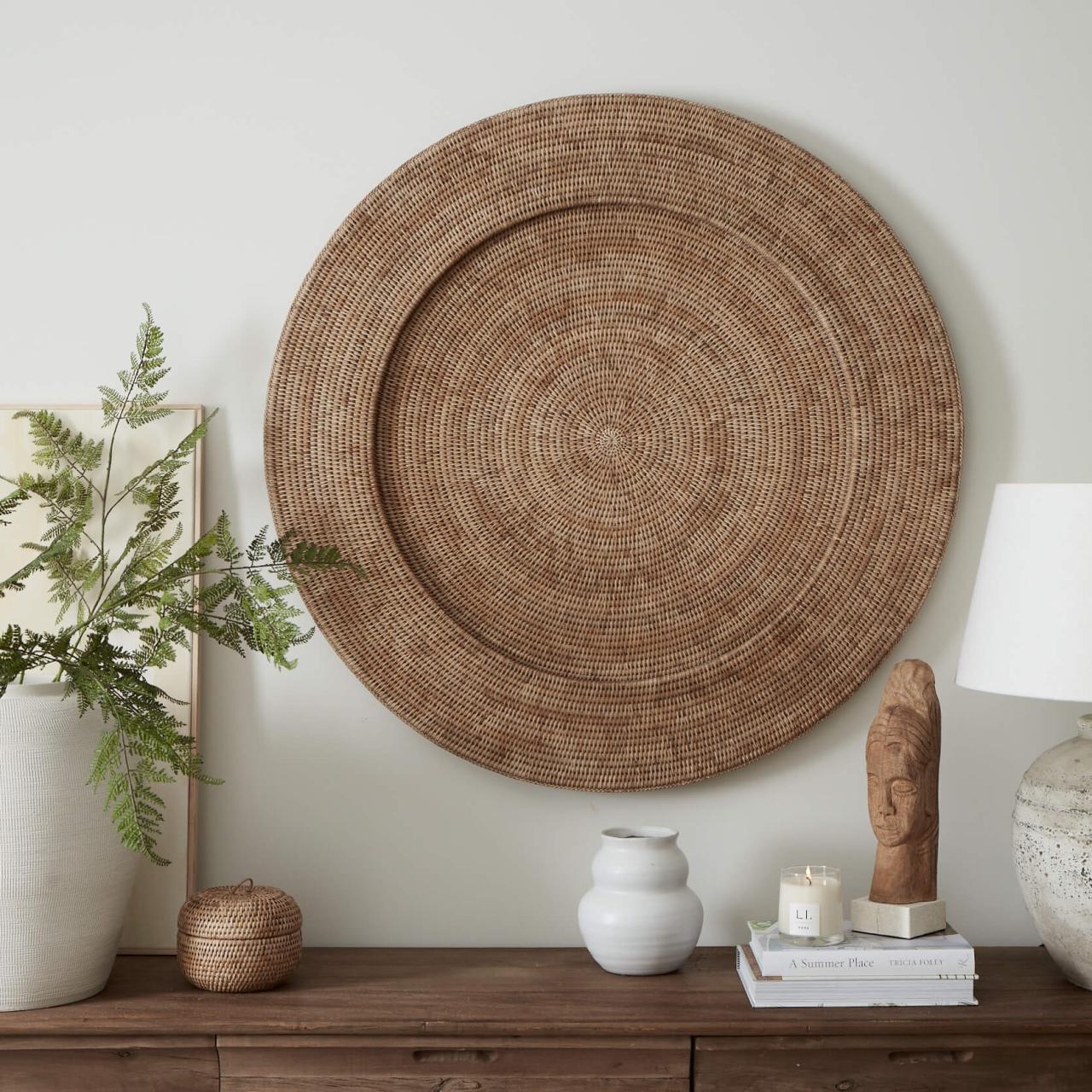 Large rattan wall decor