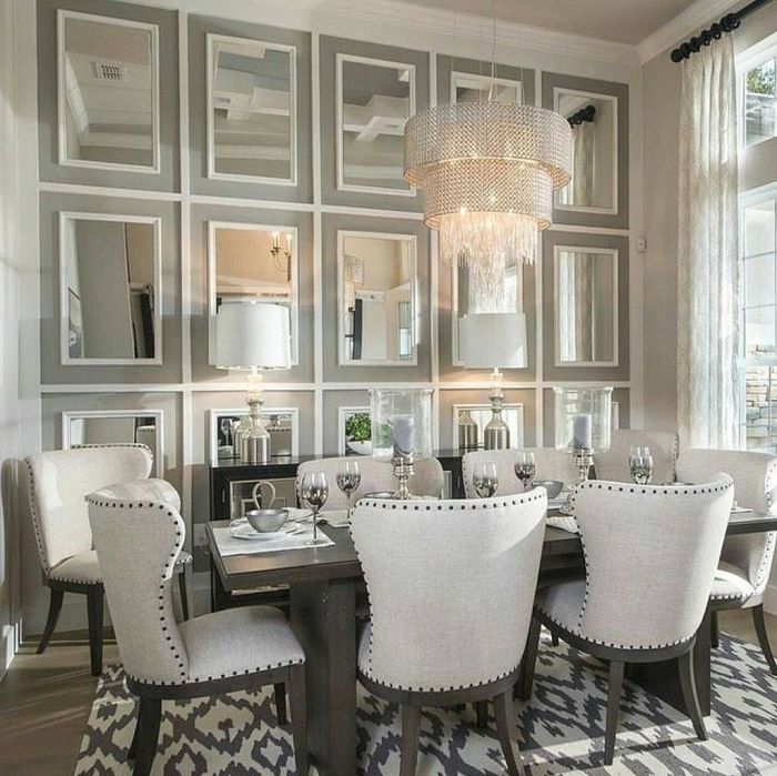 Dining room mirror wall decor