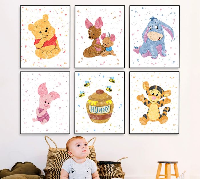 Classic winnie the pooh wall decor