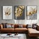 Gold wall decor for living room