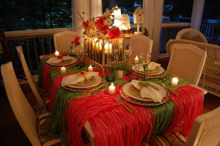 Hawaiian table decor ideas