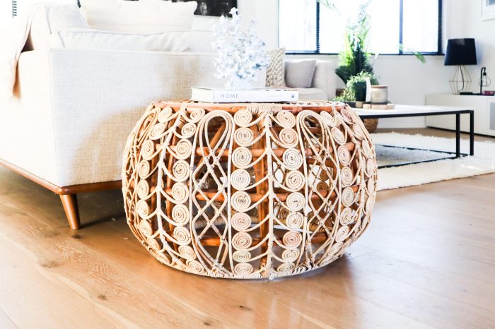 Boho coffee table decor