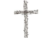 Metal cross wall decor