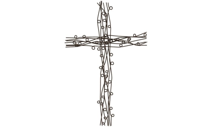 Metal cross wall decor