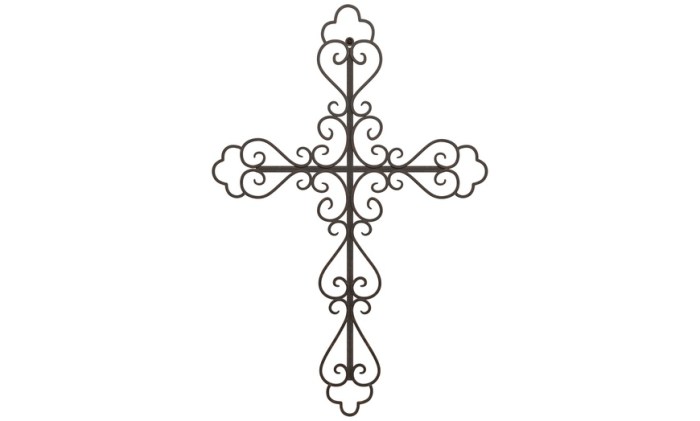 Metal cross wall decor