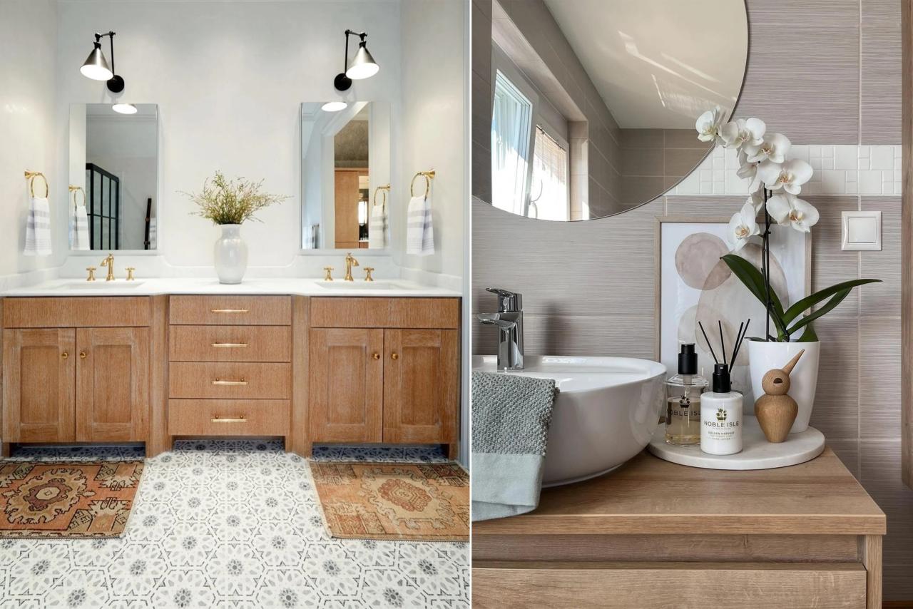 Bathroom counter decor ideas