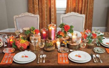 Fall kitchen table decor