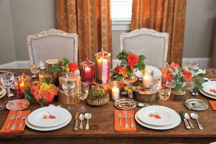 Fall decor for dining table