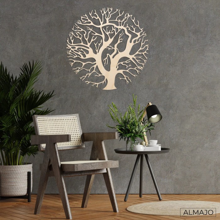 Real tree wall decor