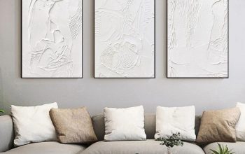 Large white wall decor