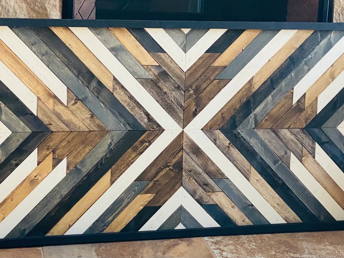 Geometric wood wall decor