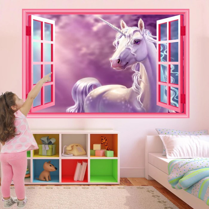 Unicorn wall decor stickers