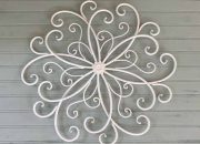 White metal wall decor