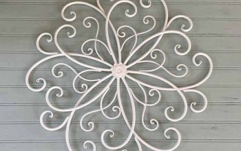 White metal wall decor