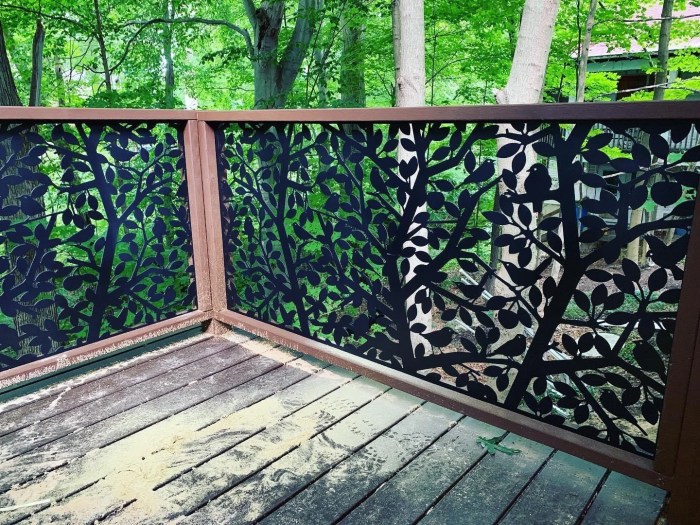 Outdoor wrought iron wall decor