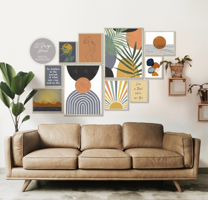 Midcentury modern wall decor