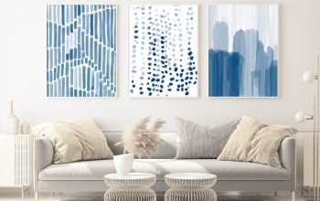 Blue wall art decor