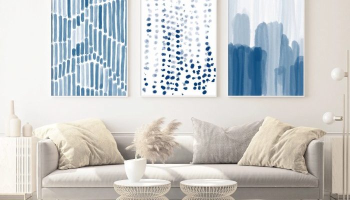 Blue Wall Art Decor A Visual Exploration