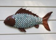 Metal fish wall decor