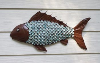 Metal fish wall decor