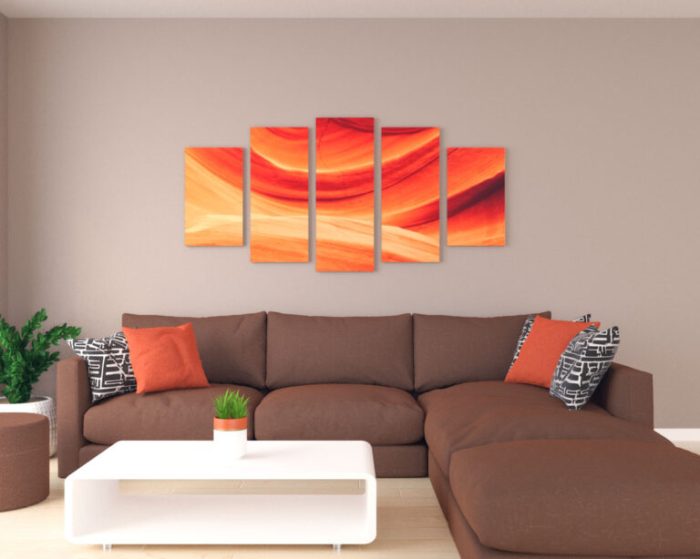 Wall decor orange color