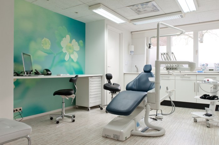 Dental reception chiropractic dentist offices squares colors