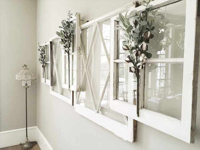 Window frame wall decor