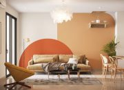 Wall decor orange color