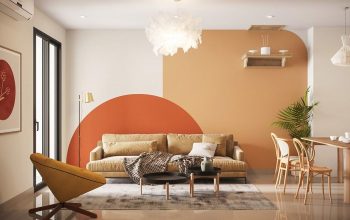 Wall decor orange color