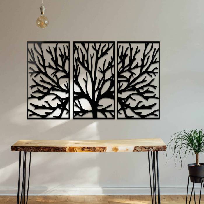 Real tree wall decor