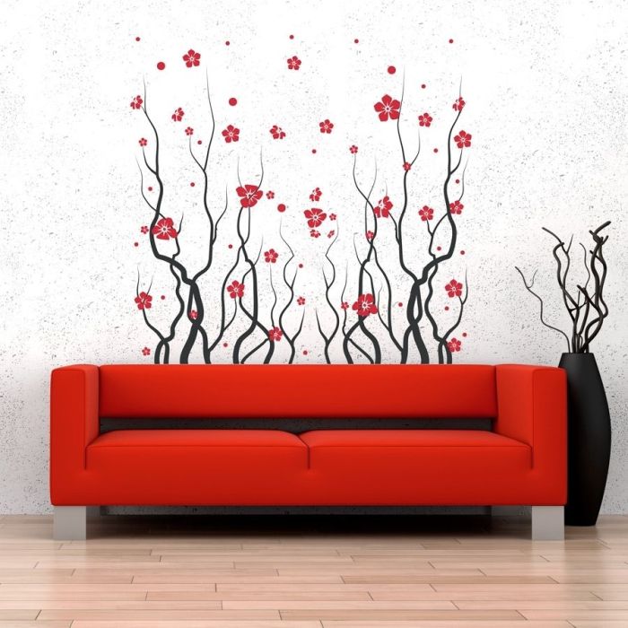 Red wall art decor