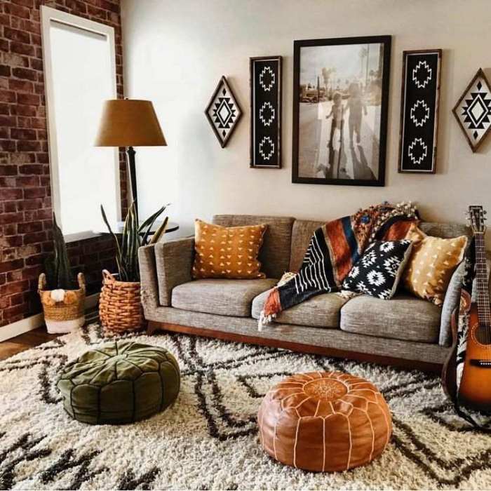 Boho wall decor living room