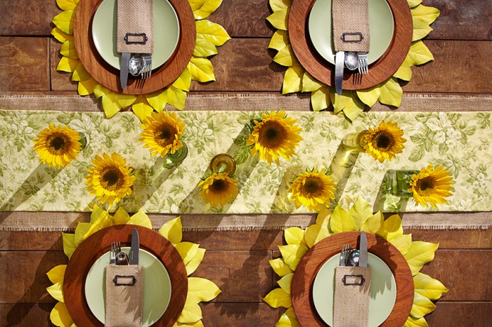 Sunflower table decor ideas