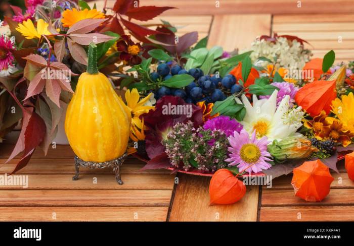 Fall kitchen table decor