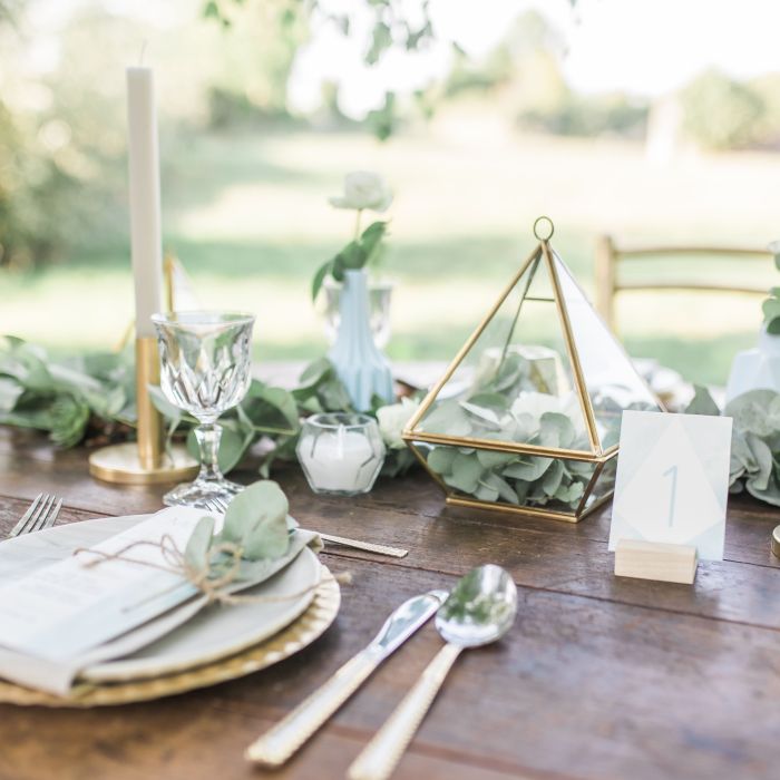 Wedding rectangle tables table long centerpieces white ideas garland green flowers decorations silver setting weddings party arrangements runner saved wood