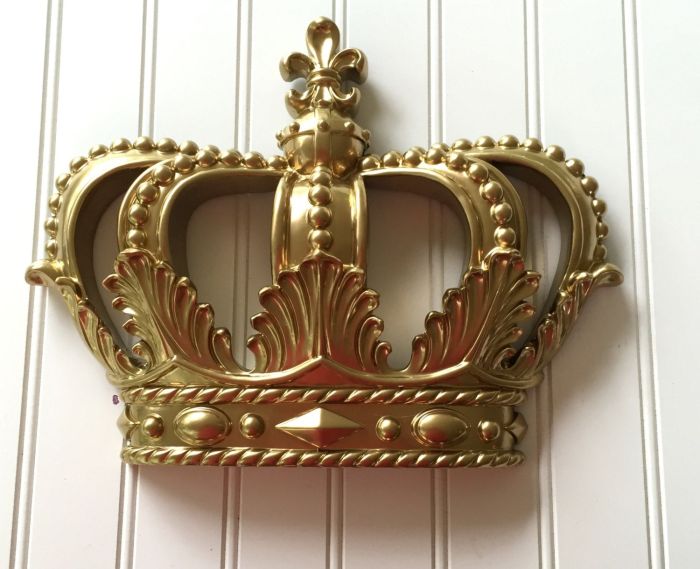 Crown wall 3d princess decor design metal large nursery gold throughout trendy hanging latest sale liked well