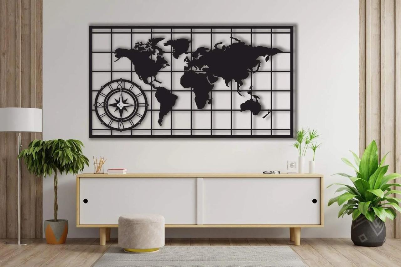 Maps as wall decor