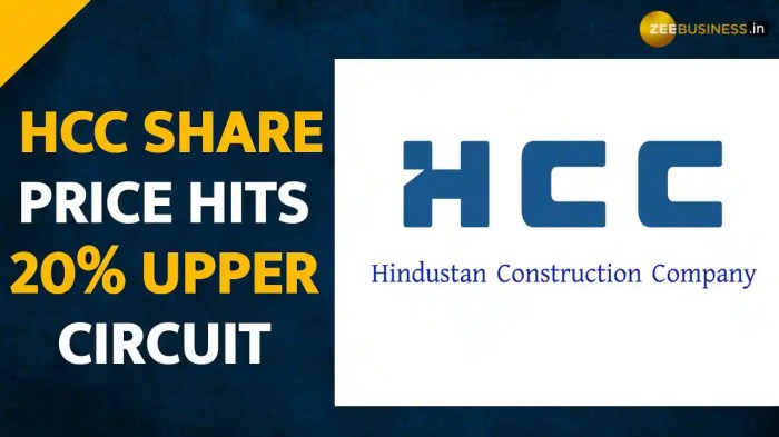 Hindustan construction company stock price