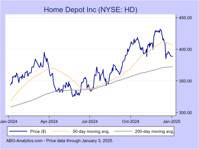 Homedepot stock price